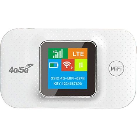 Routeur Wi-Fi mobile 4G/5G avec point d'accès mobile, répéteur 4G LTE et modem de poche avec emplacement pour carte SIM, couverture étendue (version asiatique). (1/5)