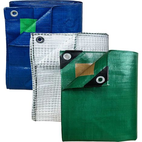 Pack Jardín ESENCIAL - 3 Lonas impermeables TECPLAST - 1,5x6m (x1) HQ250JD / 3x4m (x1) TR170JD / 2x3m (x1) SR150JD - PT1JD