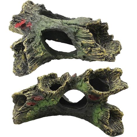 Bûche en décomposition PCS, avec trous et cavités, pour aquarium, décoration en bois pour aquarium, ornement pour poissons d'aquarium, objet en résine effet bois flotté, pour la décoration d'aquarium (1/5)