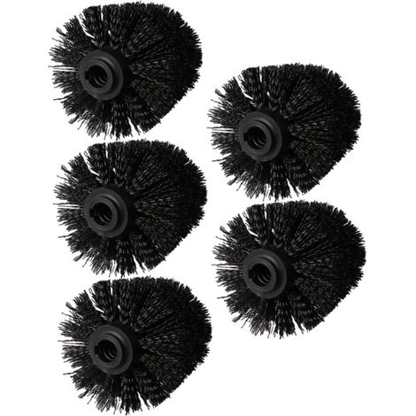 Toilet Brush Heads - 5-Piece Set - Freestanding Toilet Brush Heads - Plastic Material - Freestanding Toilet Brush Heads - Toilet Brush Head Set - Universal Type - 12mm Thread Size - Suitable for Bathr (1/5)