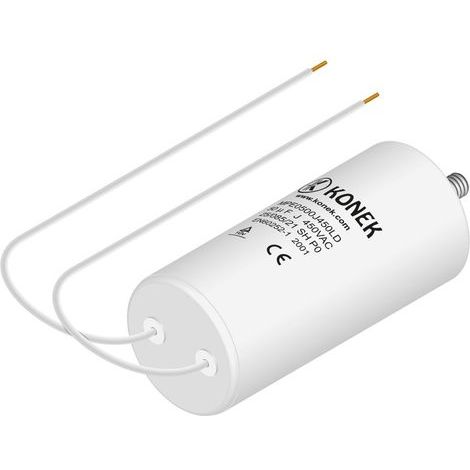 Condensateur Moteur de travail 50uf 450vac 50x120mm Câbles 12ag150 Ct50mf450v/câbles