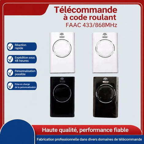 Télécommande sans fil SXH-33 pour porte garage portail compatible FAAC XT2 XT4 6,4 × 4 × 1 cm 29 g – Livraison gratuite (1/5)