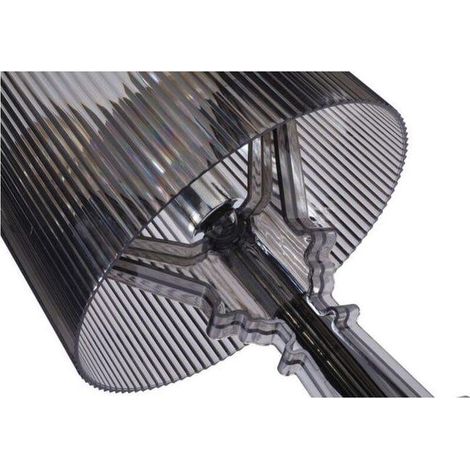 GROOFOO Lampe de Table - Petite Lampe de Salon Design - Bour Gris foncé - Acrylique, Plastique