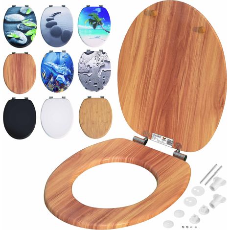 Tavoletta wc con chiusura ammortizzata - MDF - cerniere in metallo antiruggine
Legno (1/5)