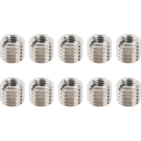 Bardusch - 10 Pièces Insérer L'écrou Réducteur de Réparation M6 X 1.0 Femelle et M10 X 1.5 Outil D'extension de Filetage Mâle Accessoire de Fixation (1/5)