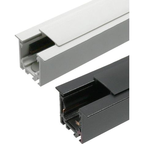 Carril Monofásico Magnético para Empotrar (2 Metros) Blanco / Negro Serie Detail  Blanco   IluminaShop (1/4)