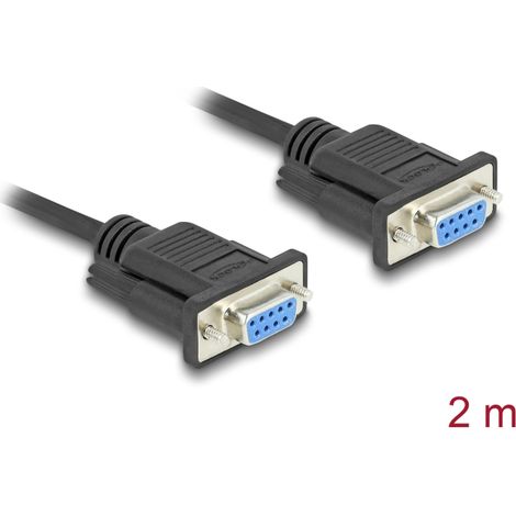 Delock Cable serie RS-232 D-Sub9 hembra a hembra 2 m