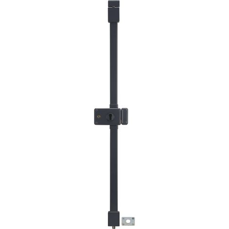 THIRARD - Boitier de serrure en applique Horga à fouillot pour porte d'entrée, gauche, 3 pts, axe 55mm, gris - THIRARD