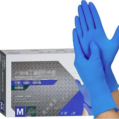 (100 pièces) Gants en nitrile caoutchouc de qualité alimentaire restauration cuisine travaux ménagers expérimentaux maison industrie usine (1/5)