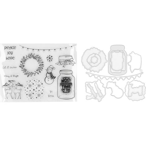 Transparenter Stempel mit Weihnachtsmotiven – DIY-Scrapbooking-Handbuch, Album-Stempelset, Papierbastelideen, handgefertigte Geschenke (1/5)