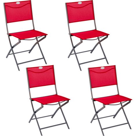 Silla de jardín plegable Modula Rojo (1/4)