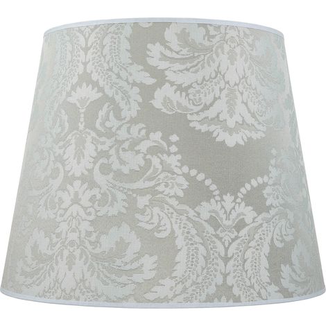 Silberner Lampenschirm für Stehlampe Stoff E27 WILLOW (1/4)