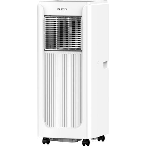 Climatiseur mobile ELECCI, refroidisseur d'air portable 3-en-1, déshumidificateur silencieux avec minuterie 24h, ventilation forte, compact et pratique