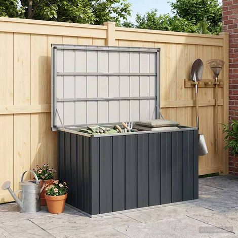 vidaXL Caja de almacenaje para jardín gris antracita 109x67x65 cm (1/5)