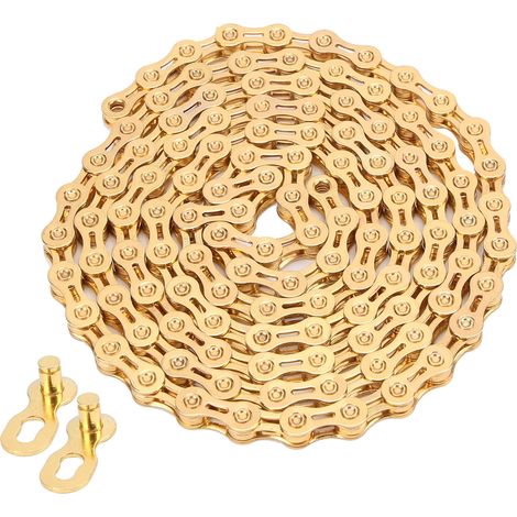 Chaîne VG Sports pour VTT 9 vitesses, 116 maillons, 1/2 po x 11/128 po, couleur or (1/5)