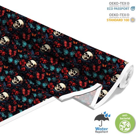 TESSUTI DECORATIVI PER ESTERNI OXFORD - Motivo Teschio I DX5011 (1/5)