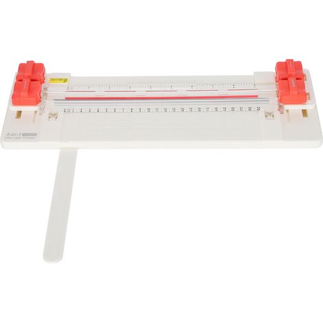 Découpeuse de papier 4 en 1 portable avec lames pointillée, droite, ondulée et rainure de pliage - Blanc (1/5)