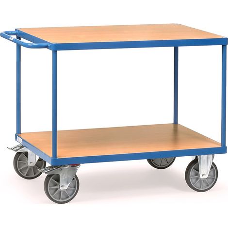 Fetra Tischwagen mit Holzwerkstoffplatten 2 Etagen 1197x609x900mm Außenmaße (1/4)