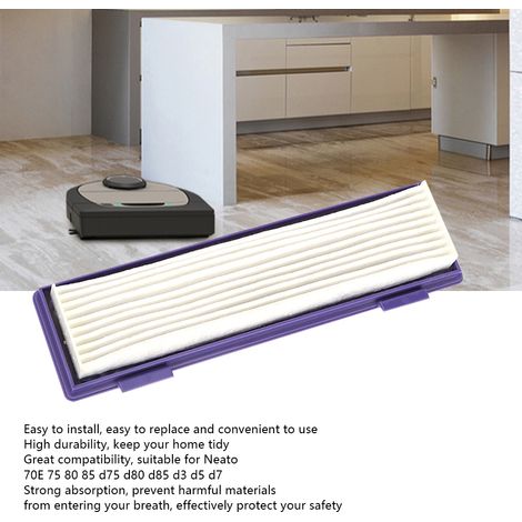 【Produit de remplacement】 Filtre pour aspirateur robot Neato 70E/75/80/85/D75/D80/D85/D3/D5/D7 - 4 pièces - Haute efficacité (1/5)