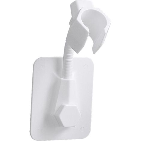 Support Douche Réglable, Support Pommeau de Douche Blanc, Support de Douche, ABS Étanche, Mural, Auto Adhésif, Sans Perçage Tournant (Universel) (1/5)