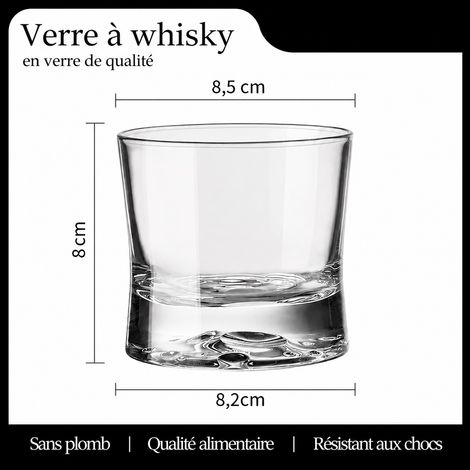 Verre à whisky design lune fond transparent 200-400 ml transparent 400 g – Livraison gratuite