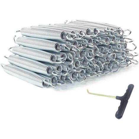 Ressorts de rechange pour trampoline - 135 mm Ressorts de traction en acier - Ressorts de rechange pour trampoline - Avec crochets