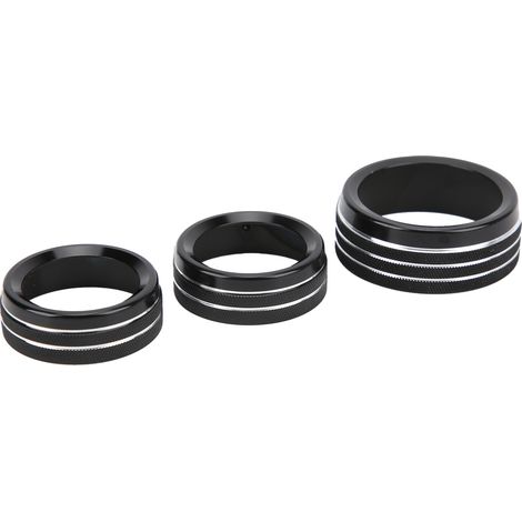 Anneau décoratif noir pour le bouton de commande audio de la climatisation des modèles Dodge Charger/Challenger 2015-2019. (1/5)