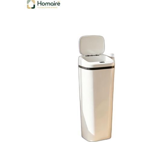 Poubelle blanc en ABS et acier 33 x 25 x 84 cm HOMAIRE (1/5)
