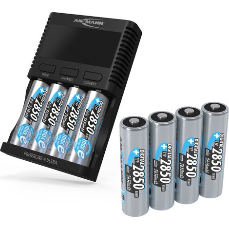 ANSMANN Akku Ladegerät, inkl. 8x AA2850 Akkus