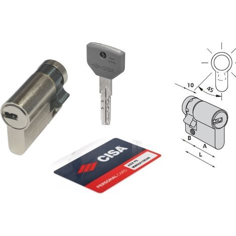 CISA CILINDRO ASIX P8 PRO 0Q314-02 MEZZOSAG. MM.40(30X10) O