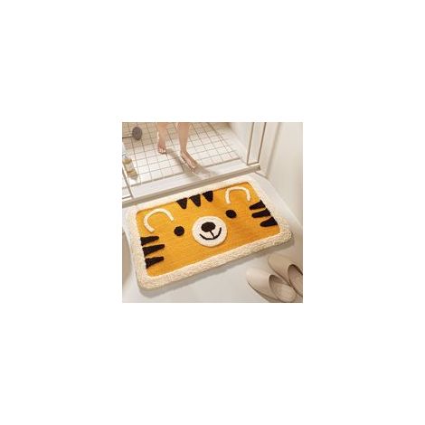 Tapis de Bain Antidérapant Microfibre, Absorbant et Lavable, Idéal pour Salle de Bain ou Entrée (50 x 80 cm)