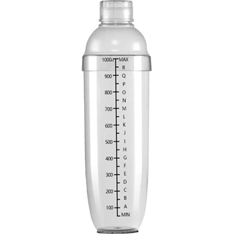 Shaker per cocktail trasparente a prova di schizzi, tazza da tè portatile con tacche di misurazione, bar domestico (1/5)