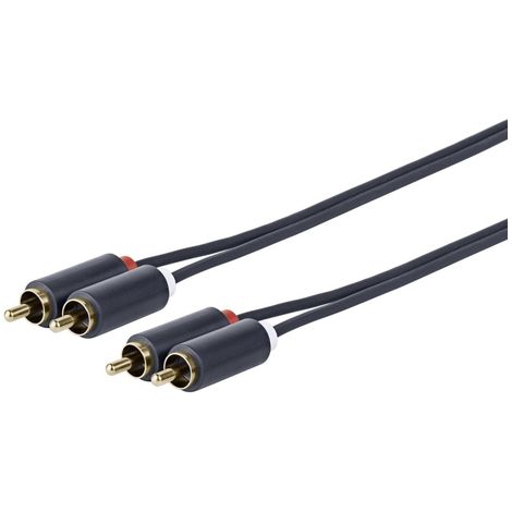 VivoLink – 2 x RCA – 2 x RCA M/M 15 m High Souple Jacket, prorcarca15 (High Souple Jacket. 24 AWG Heavy Duty, Double-shileding, Gold Plated Connector) (PRORCARCA15) (1/2)