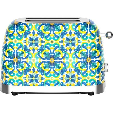 Tostador retro de metal 29,2 × 18 × 19 cm, 2 ranuras extra anchas, 6 niveles de dorado