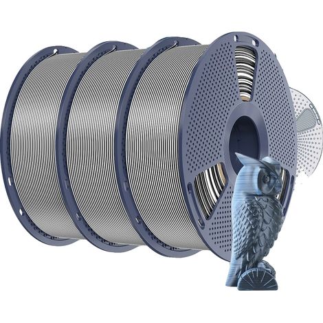 Filamento para impresora 3D, efecto bicolor, duradero y flexible, blanco y negro. (1/2)