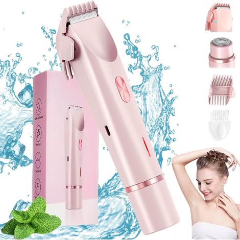 3-in-1 Damenrasierer – Elektrorasierer – Wasserdicht – Epilierer – Bikini-Trimmer – Glattrasierer – Trimmer für Frauen (1/5)