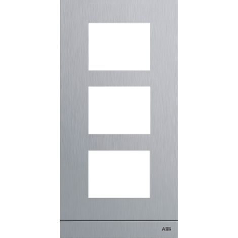 Platine 1/3 audio/vidéo acier inoxydable 2TMA130160X0060 ABB 41393CF-S