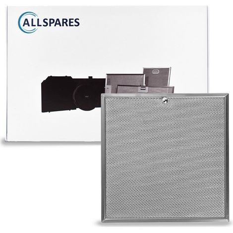 Filtro metallico AllSpares per cappe aspiranti compatibile con Miele 8259070 (482x192x8mm)