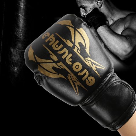 Gants de boxe Sanda Boxglove pour l'entraînement au Kenpo, 1 paire, noirs, pour adultes et enfants.