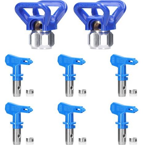 Accessories for airless paint sprayers, spray nozzles, spray gun nozzles, six-piece nozzle set + 2 nozzle holders (1/5)