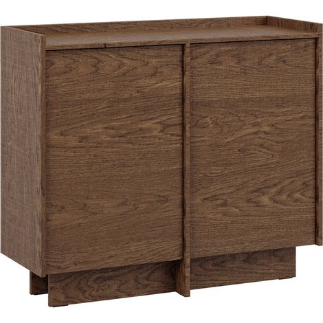 Buffet 2 portes Japandi Bois foncé (1/3)