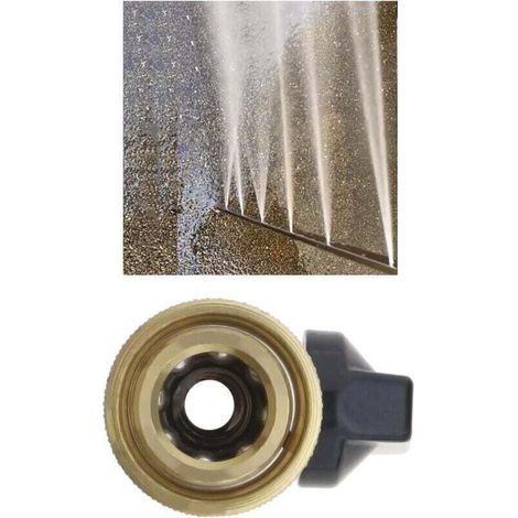 UlisemRaccord rapide pour air comprimé, vanne à boisseau sphérique pneumatique, vanne de dosage, vanne d'arrêt 1/4" avec raccord fileté mâle 1/4" et douille de raccordement 1/4". (1/3)