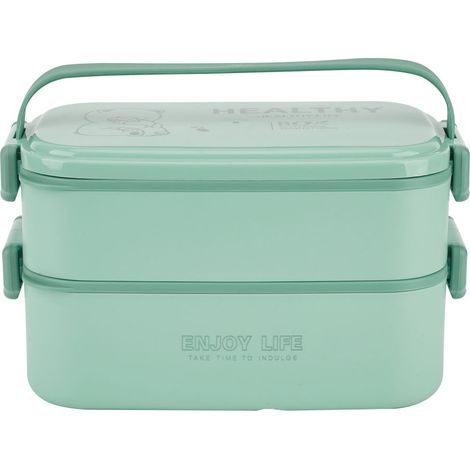 Stackable Bento Lunch Box with Handle 2 Layer (1/5)