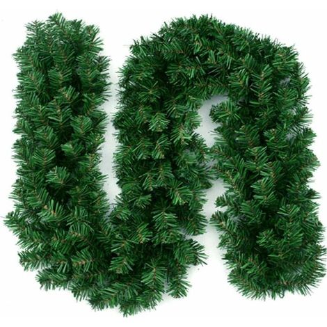 Weihnachtsgirlande, Künstliche Tannengirlande, Grüne Tannenzweiggirlande, Künstliche Weihnachtsgirlande, Handgefertigter Weihnachtstannenkranz zur Weihnachtsdekoration, 270 cm