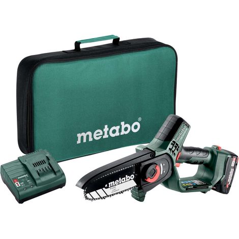 Metabo MS 18 LTX 15 Mini Motosierra Batería 18V Ideal Poda Ramas Verdes Alta Velocidad Incluye Batería 2Ah Cargador Herramientas (1/5)