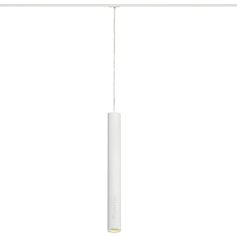 Faretto a sospensione cilindro con attacco GU10 per binario track monofase lampada proiettore nero bianco  Bianco