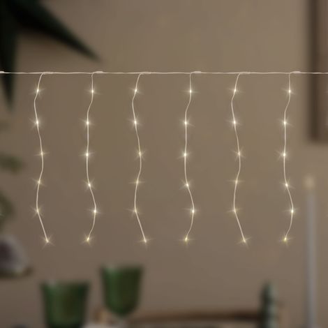 ECD Germany Cortina de Luces 6m 240xLED Blanco Cálido con Temporizador, 19 Modos de Iluminación, Guirnalda Luminosa Decoración de Navidad Colgante para Ventana Ornamento Fiestas de interior o Exterior (1/5)
