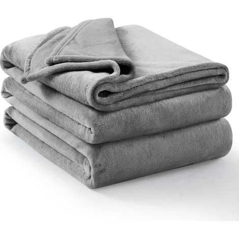 Kuscheldecke Grau 220x240 cm XXL Flauschig Weich Warm für Sofa Bett (1/5)
