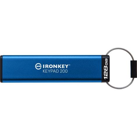 Kingston Technology IronKey Keypad 200 USB-Stick USB Typ-A 3.2 Gen 1 (3.1 Gen 1) Blau (1/5)