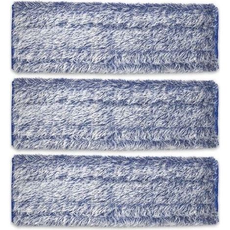 Lot de 3 tampons de dépoussiérage en microfibre lavables et réutilisables pour la famille de balais Bona de remplacement de 18 pouces utilisés pour le nettoyage des sols à surface dure (1/5)